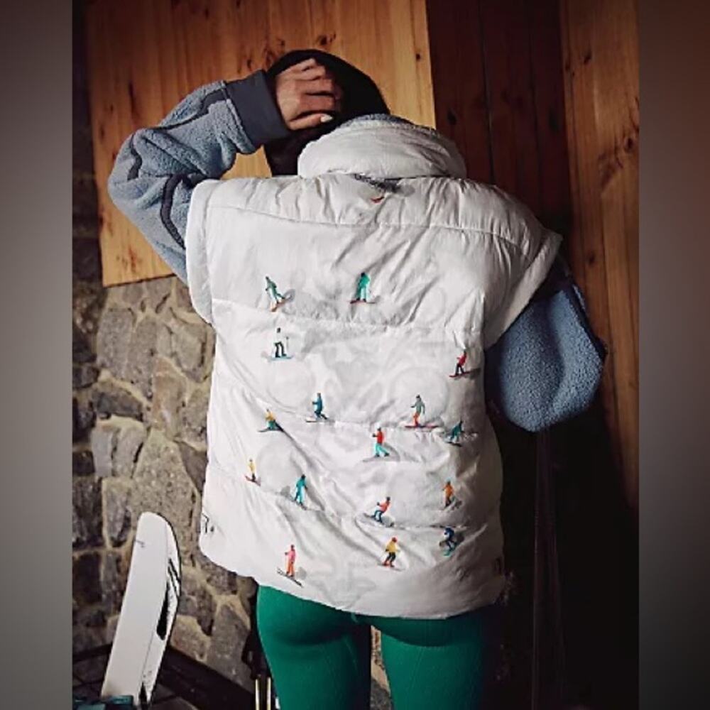 Free People In A Bubble Ski Printed Vest